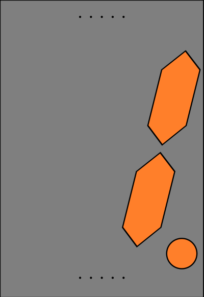 Orange Seven Segment Display: One clipart