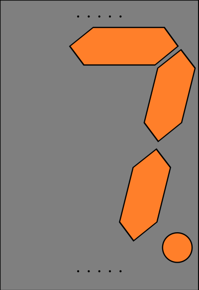 Orange Seven Segment Display: Seven clipart