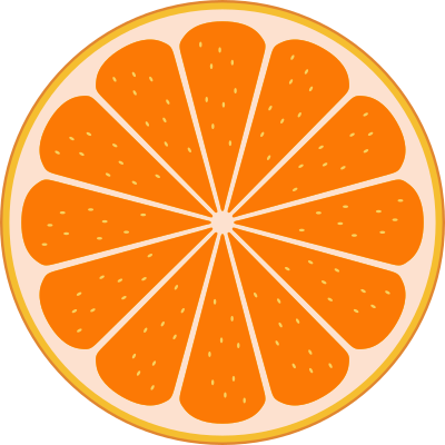 Orange slice by Rones clipart