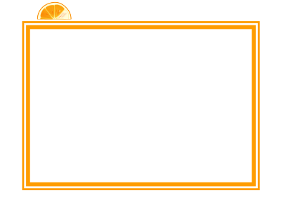 Orange slice frame clipart