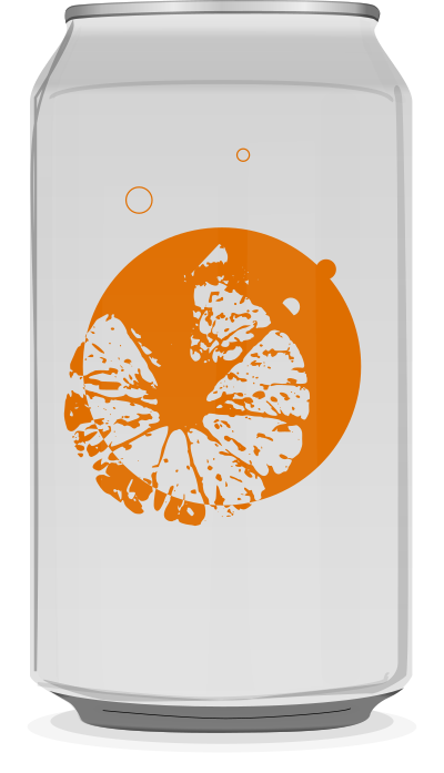 Orange soda can clipart