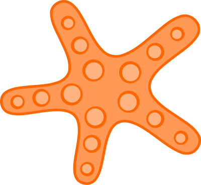 Orange Starfish clipart