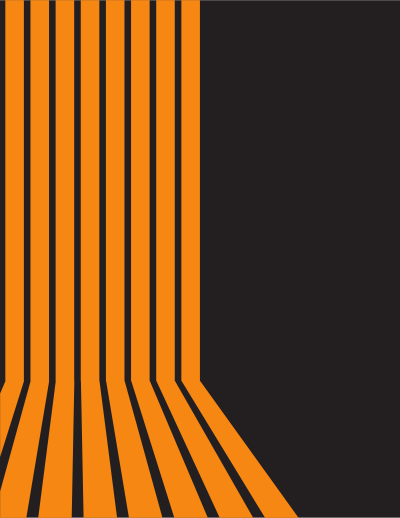 Orange stripes on black background clipart