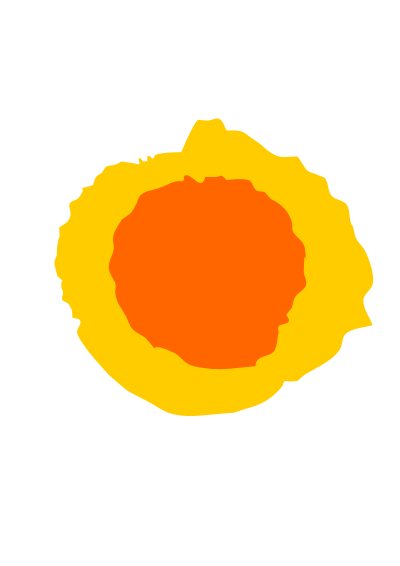 Orange Sun 1 clipart