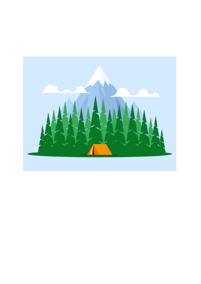 Orange tent vector clipart