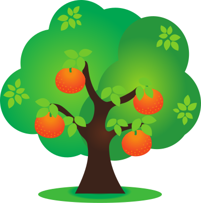 Orange tree clipart