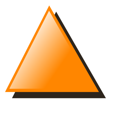 Orange triangle clipart