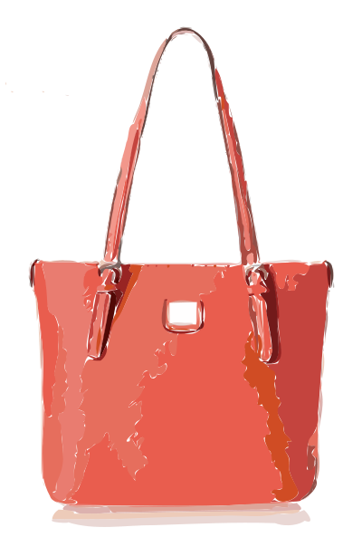 Orangish Red Handbag clipart