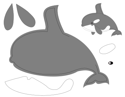 Orca Puppit Pattern clipart
