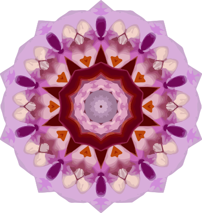 Orchid kaleidoscope 6 clipart
