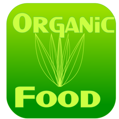 Organic food label clipart