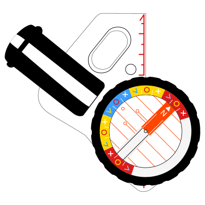 Orienteering Thumb Compass clipart