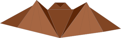 Origami bat clipart