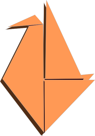 Origami bird clipart