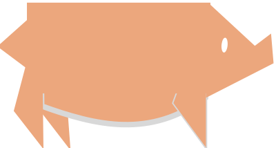 Origami piggy clipart
