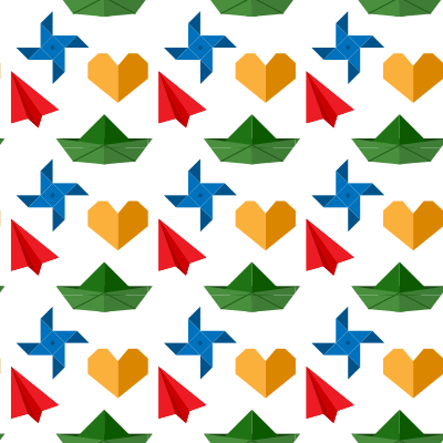 Origami shapes seamless pattern clipart