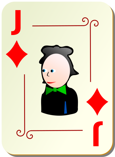 Ornamental deck: Jack of diamonds clipart