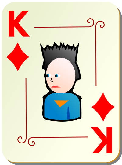 Ornamental deck: King of diamonds clipart