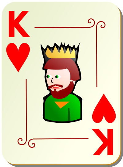 Ornamental deck: King of hearts clipart