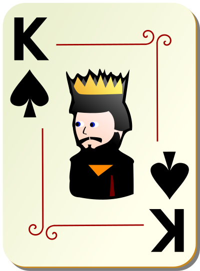 Ornamental deck: King of spades clipart