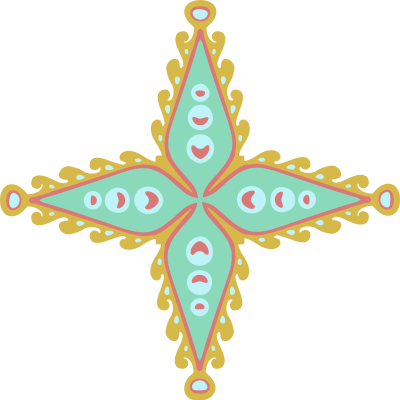 Ornamental star 55 (colour) clipart