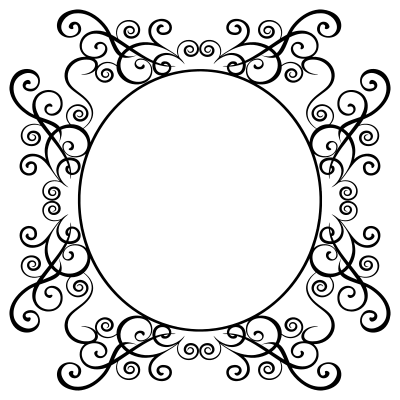 Ornamental Swooshy Flourish Frame clipart
