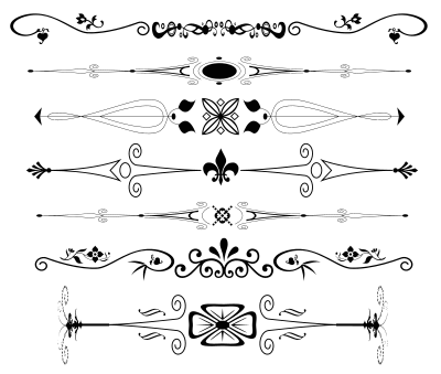 Ornamental Text Dividers clipart