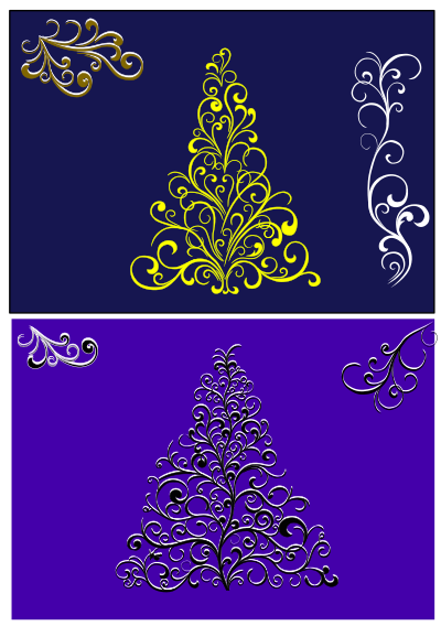 Ornamental trees 2 clipart