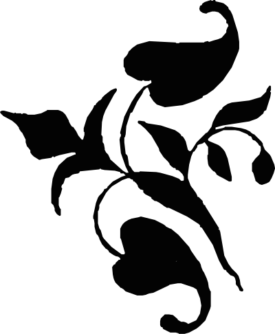 Ornamental vine leaves 1879 clipart