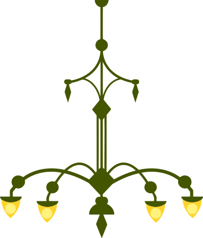 Ornate chandelier vectorized clipart