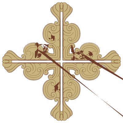 Ornate Frame 24 Derived Cross 2 clipart
