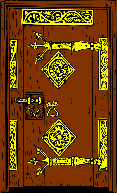 Ossidiana ancient door clipart