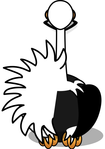 ostrich BACK clipart