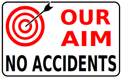 Our aim no accidents (simple) clipart