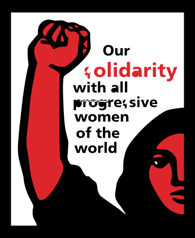 Our solidarity with all progressive women of the world clipart
