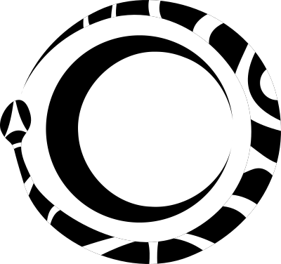 Ouroboros and moon clipart
