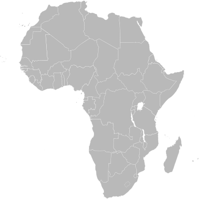 Outline map Africa clipart
