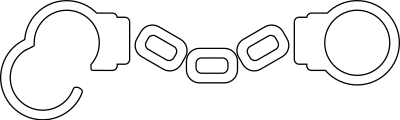 Outlined Open Handcuffs clipart