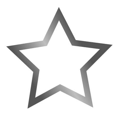 Outlined star icon clipart