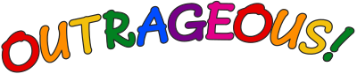 Outrageous rainbow lgbt wordart clipart