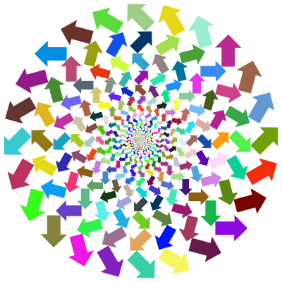 Outward Arrows Vortex 2 Prismatic clipart