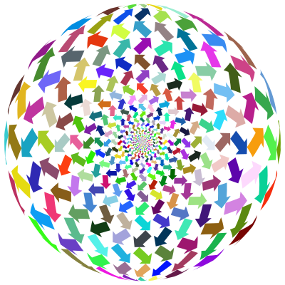 Outward Arrows Vortex Sphere clipart