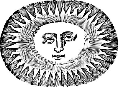 Oval sun clipart