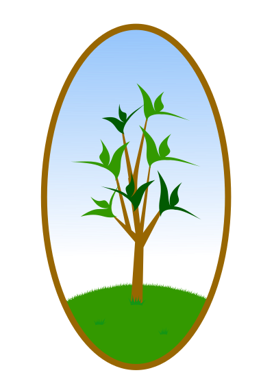 Oval Tree Landscape clipart