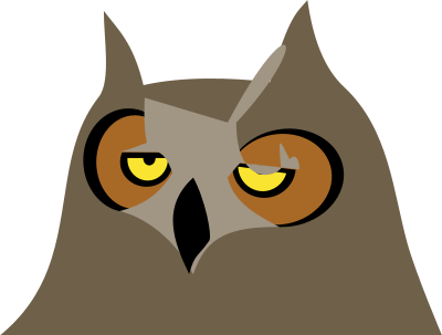 Owl bored clipart