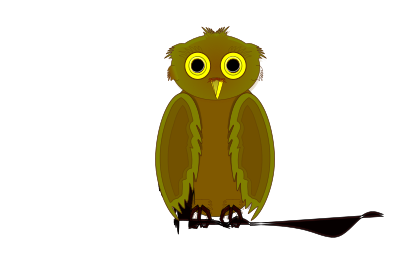 Owl on a Branch clipart