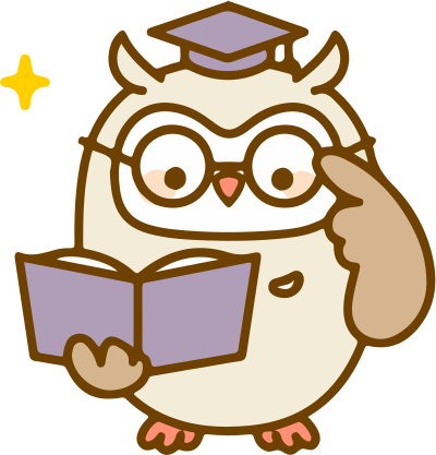 Owl with Book clipart