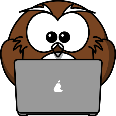 Owl with notebook clipart