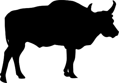 Ox silhouette clipart