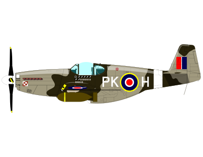 P-51 B MUSTANG III clipart